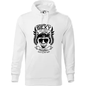 Pánská mikina Nesnáším být sexy - voják - Mikina pánská Cape s kapucí - 4XL ( Bílá )