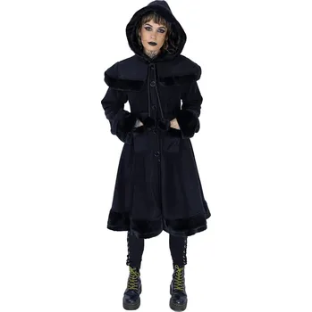 Dámský kabát kabát dámský POIZEN INDUSTRIES - HILDA - BLACK - XL