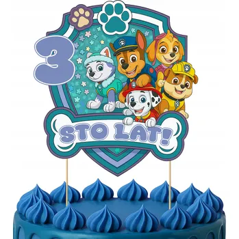 Obraz TOPER NA DORT TOPPER PES TÝM 3 ROKY DĚTI NAROZENINY