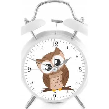 Budík Hlasitý budík s retro zvonky - Sovičky 4