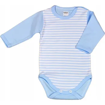 Kojenecký body Body s dlouhým rukávem 100% Bavlna MODRÉ PRUHY velikost 92 KLEKLE