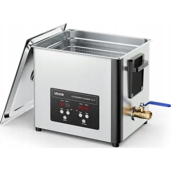 Ultrazvuková čistička Ultrazvuková čistička Z Nerezové Oceli 10 l, 180 W s digitálním displejem