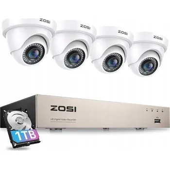 Zabezpečení domácnosti MONITOROVACÍ SADA rekordér (1TB disk) + 4 kamery ZOSI 8VN-419W4S-10-EU
