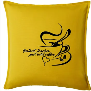 Polštář Instant teacher - Polštář 50x50 - 50x50 - Pouze potah ( Žlutá )