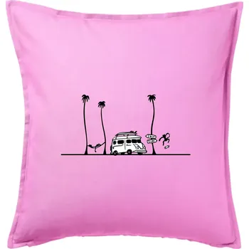 Polštář Surf on - Polštář 50x50 - 50x50 - Pouze potah ( Růžová )