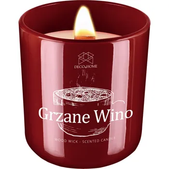 Svíčka SVÍČKA ŚWIECA ZAPACHOWA SOJOWA GRZANE WINO VE SKLENICI SKLENICE 175G 45H DÁREK