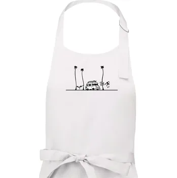 Kuchyňská zástěra Surf on - Dámská zástěra na vaření - Univerzální velikost ( Bílá )