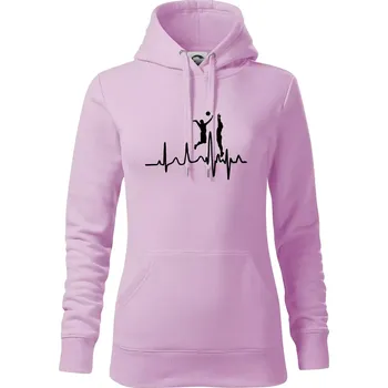 Dámská mikina EKG volejbalisti muži - Mikina dámská Cape s kapucí - XS ( Orchid )