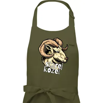 Kuchyňská zástěra Starej kozel - Pánská zástěra na vaření - Univerzální velikost ( Khaki )
