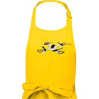 Kuchyňská zástěra Dron kresba - Dámská zástěra na vaření - Univerzální velikost ( Žlutá )