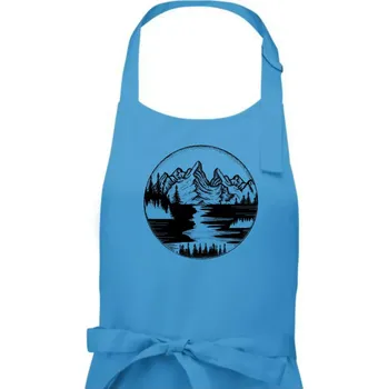 Kuchyňská zástěra Cestování kruh - řeka - Dámská zástěra na vaření - Univerzální velikost ( Světlý tyrkys )