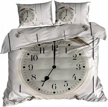 Povlečení Ložní Povlečení Bavlna bavlněného saténu 140x200 cm HODINY