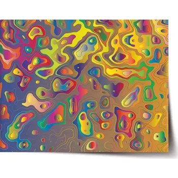 Plakát Sablio Plakát Barevné skvrny - 90x60 cm