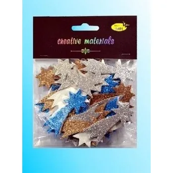 Set školních potřeb Komety z pianki brokatowej kolorowe 40szt