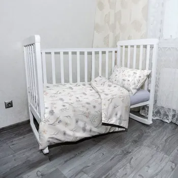 Povlečení Sablio Dětské povlečení do postýlky Jemné květy - 100x135 / 40x60