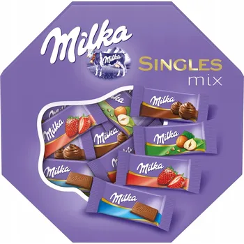 Čokoláda Milka Singles Mix Směs mléčných čokolád 138 g