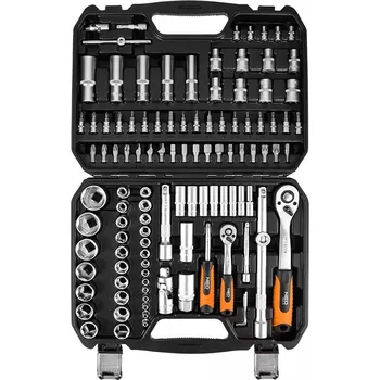 Sada nářadí, 10-211, 110 ks, velikost 1/4 a 1/2, kufřík, NEO TOOLS