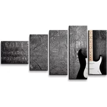 Obraz Sablio Obraz - 5-dílný Kytara - 100x60 cm