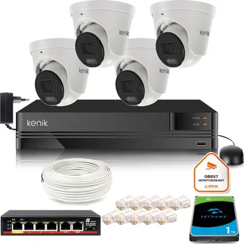 IP kamera Sledovací sada KENIK 4x kamera KG-430DPA-E s 1TB diskem