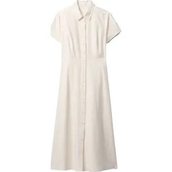 Dámské oblečení Dámské šaty GAP SS SHIRTDRESS MAXI XL Bílá