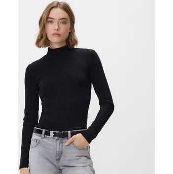 Dámský svetr Reserved - Lesklý rolák - černý - 080HS-99X - 080HS-99X-L