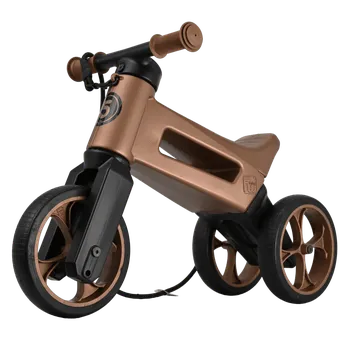 Odrážedlo Odrážedlo FUNNY WHEELS Rider SuperSport 2v1 měděné s popruhem a tichými koly