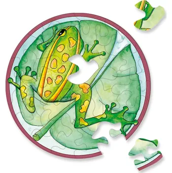 Puzzle Kulaté puzzle CURIOSI Picoli – žába, 33 dílků