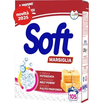 Prací prášek Soft Marsiglia Univerzální prací prášek 5,25 kg - 105 praní