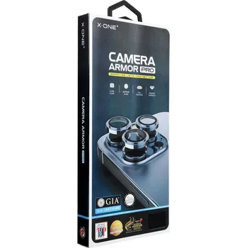 Náhradní kryt pro mobilní telefon Ochranné sklo X-One Sapphire Camera Armor Pro - iPhone 17 Pro - Silver