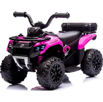 Dětské elektrovozidlo Quad J9 růžový na akumulátor, čtyřkolky pro děti hudba světlo Akumulátor lithiový-iontový