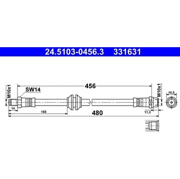 Brzdová hadice Brzdová hadice ATE 24.5103-0456.3