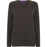 Henbury Dámský lehký svetr do V H721 Grey Marl XL