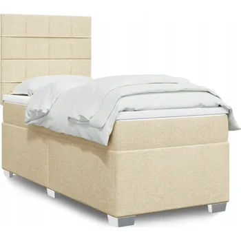 Postel Čalouněná dvoulůžková postel VidaXL 80x200 krémová
