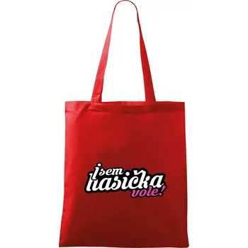 Nákupní taška Jsem hasička vole! - Taška bavlněná - 42 x 38 cm ( Červená )