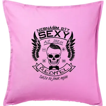 Polštář Nesnáším být sexy - ředitel - Polštář 50x50 - 50x50 - Pouze potah ( Růžová )