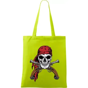 Pirát s bambitkou - Taška bavlněná - 42 x 38 cm ( Limetková )