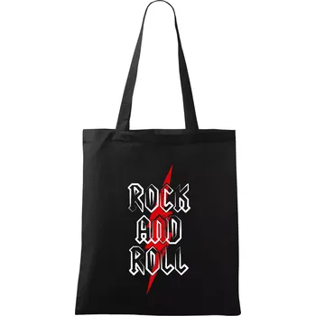 Rock and Roll blesk - Taška bavlněná - 42 x 38 cm ( Černá )