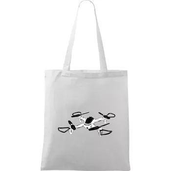 Dron kresba - Taška bavlněná - 42 x 38 cm ( Bílá )