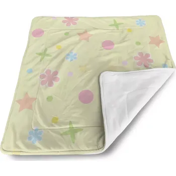 deka Sablio Deka pro miminko Květiny na žluté - 80x100 cm