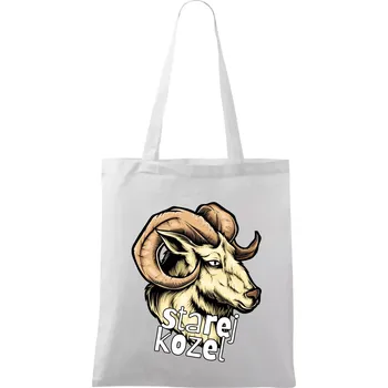 Starej kozel - Taška bavlněná - 42 x 38 cm ( Bílá )