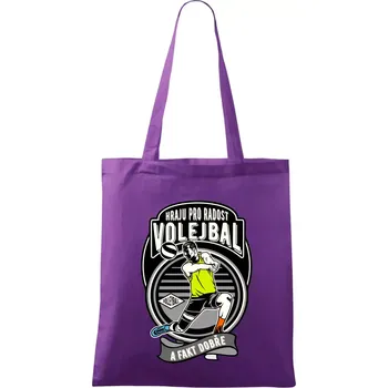 Hraju pro radost volejbal a fakt dobře - Taška bavlněná - 42 x 38 cm ( Fialová )