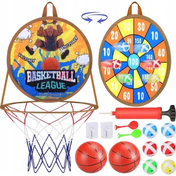 Terč na šipky BASKETBALOVÝ KOŠ DO POKOJE, TERČ NA ŠIPKY PRO DĚTI + PŘÍSLUŠENSTVÍ - DÁREK
