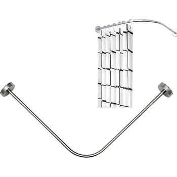 Tyč na sprchový závěs ROZTAHOVACÍ TYČ NA SPRCHOVÝ ZÁVĚS TELESKOPICKÁ NA OBLEČENÍ