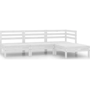 Zahradní sestava ZBXL 4dílná zahradní sedací souprava masivní borovice bílá