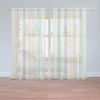 Záclona Sablio Záclony Pruhy a tečky štětcem: 2ks 150x250cm