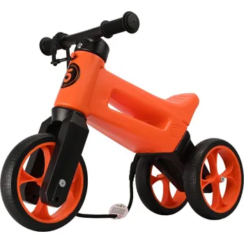 Odrážedlo Odrážedlo FUNNY WHEELS Rider SuperSport 2v1 oranžové s popruhem a tichými koly
