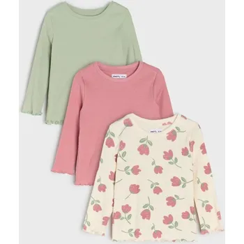 Dívčí tričko Sinsay - Bavlněné tričko 3 pack - krémová - 464GK-01X - 464GK-01X-98