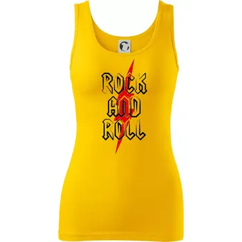 Dámské tričko Rock and Roll blesk - Dámské tílko - 2XL ( Žlutá )
