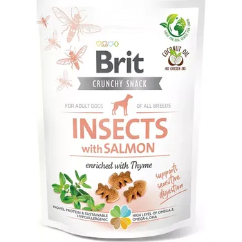 Pamlsek pro psa Brit Care Dog Crunchy Cracker Insects with Salmon enriched with Thyme 200g
