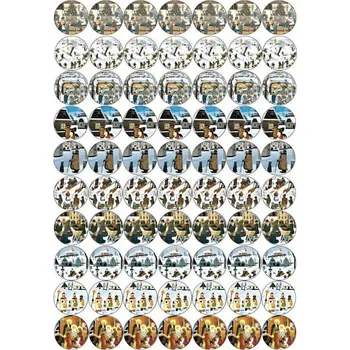 Jedlá dekorace na dort Vánoce 19 Ø28 mm - jedlý papír - Jedlý papír / Bez decor gelu